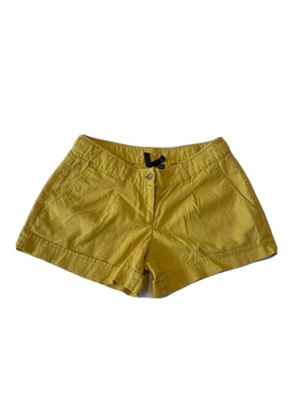 Willi Smith Golden Yellow Linen & Cotton Shorts Women's Size 6